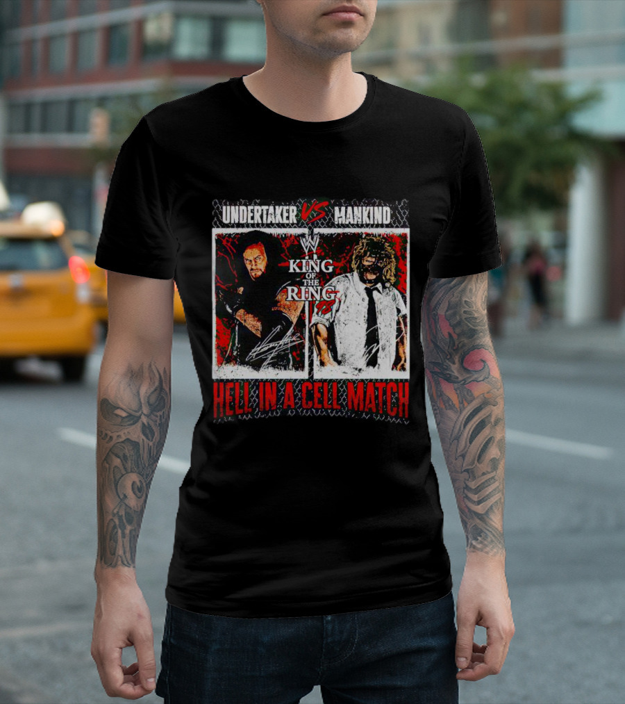 Undertaker vs. Mankind King of the Ring 98 Hell in a Cell Match T-Shirt