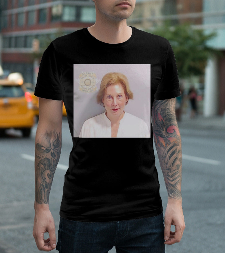 Sidney Powell Mugshot Fulton County Sheriff Badge T-Shirt