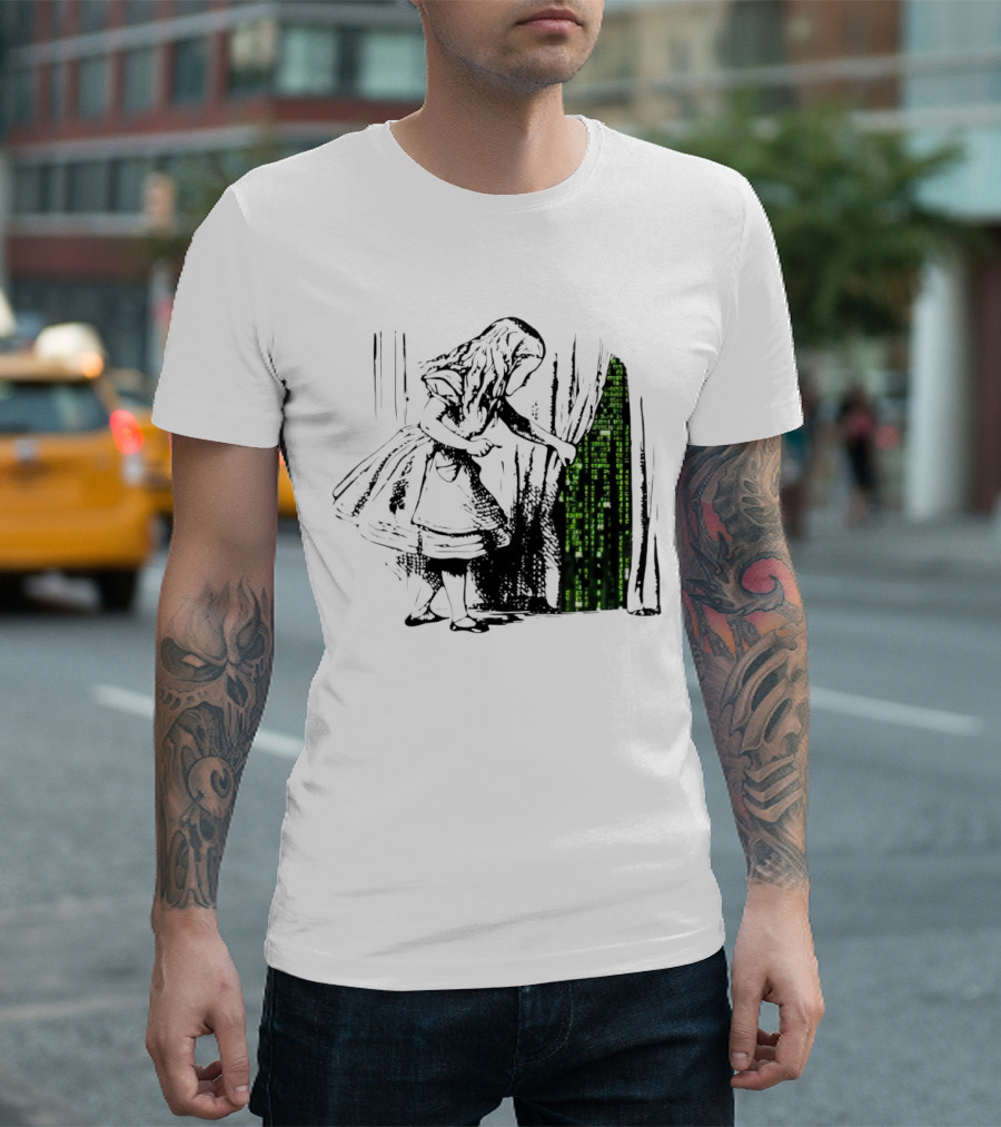 The Matrix New World Alice Reveals Binary Code Wonderland T-Shirt