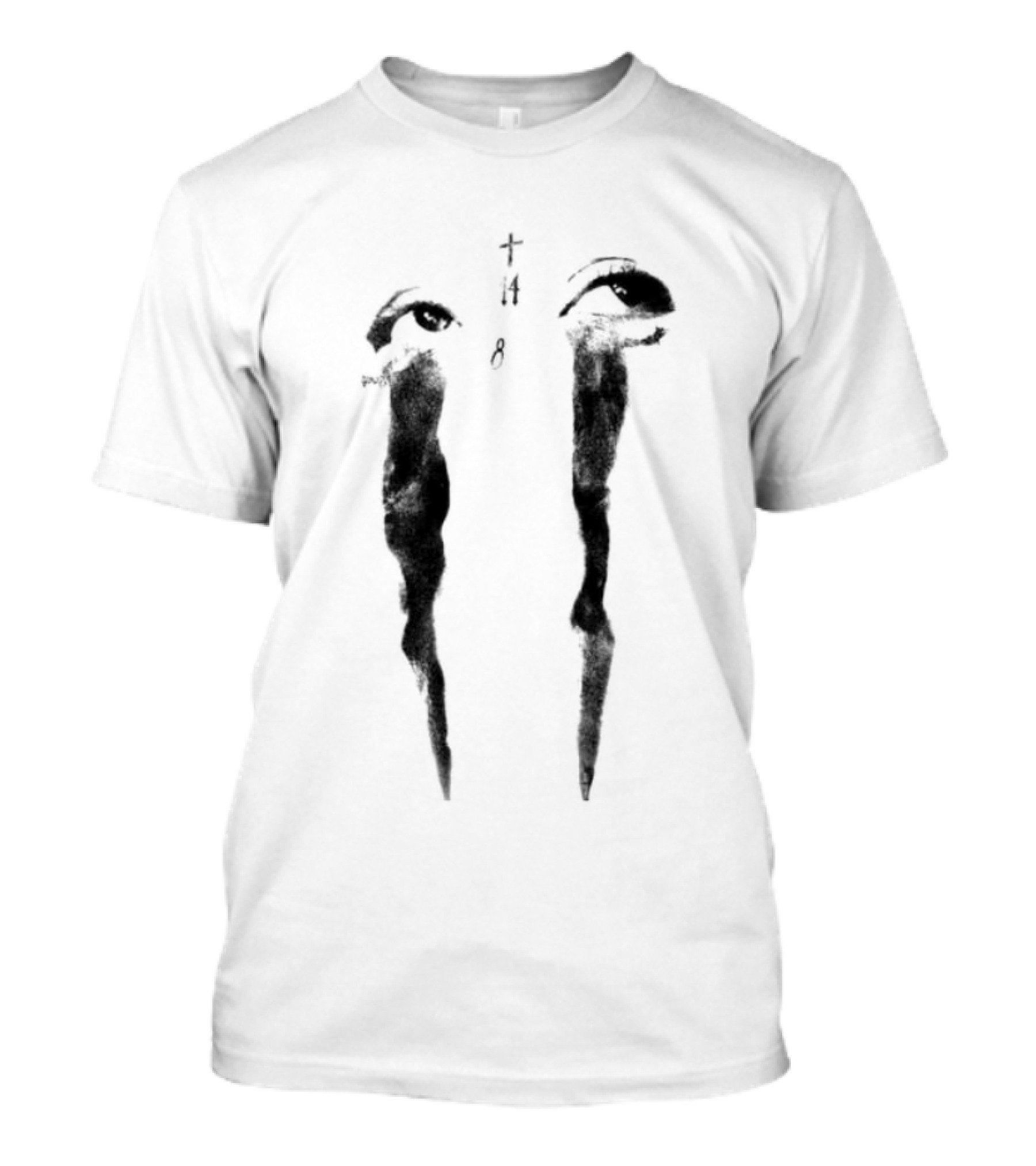 Trippie Redd Teary Eyes Black Cross Symbol Tears T-Shirt