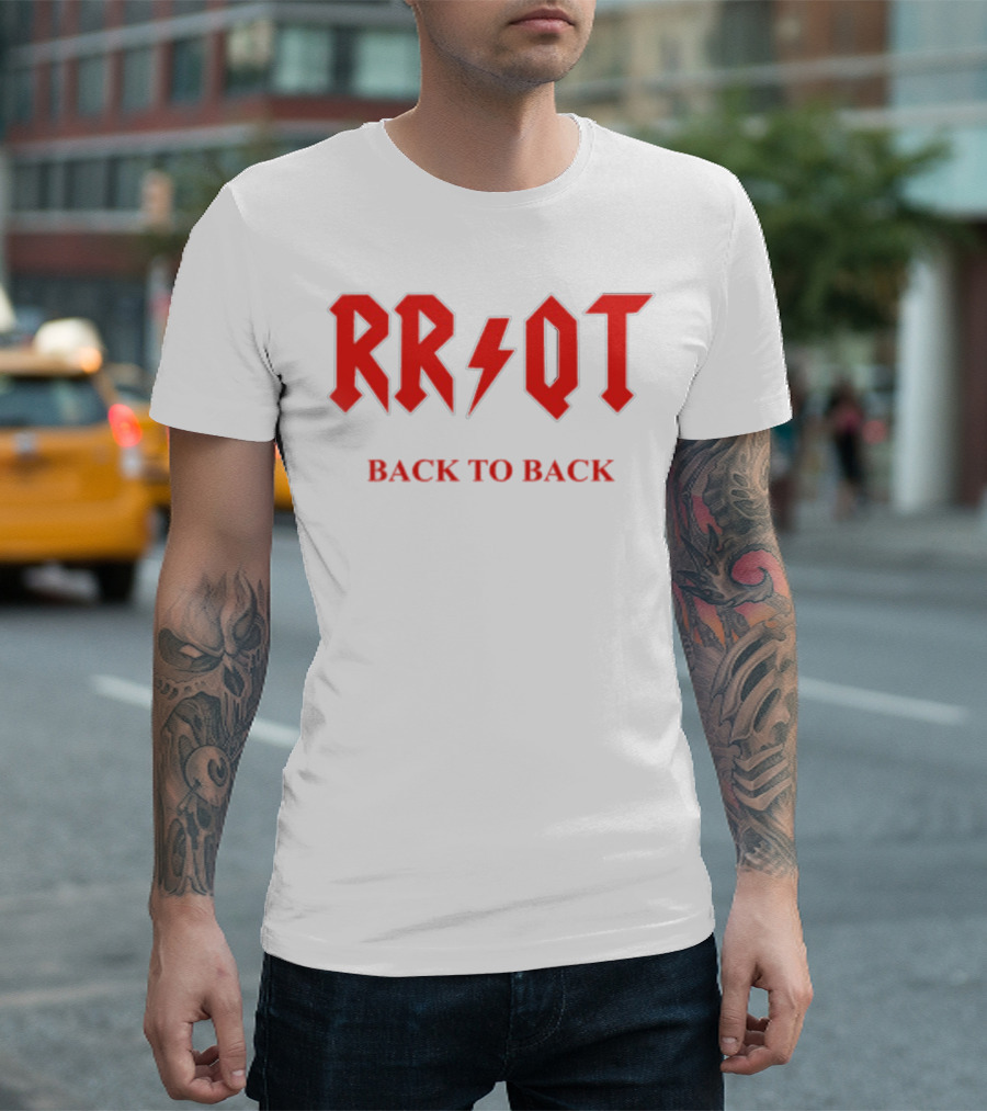 RR QT Back to Back ACDC Style Font T-Shirt