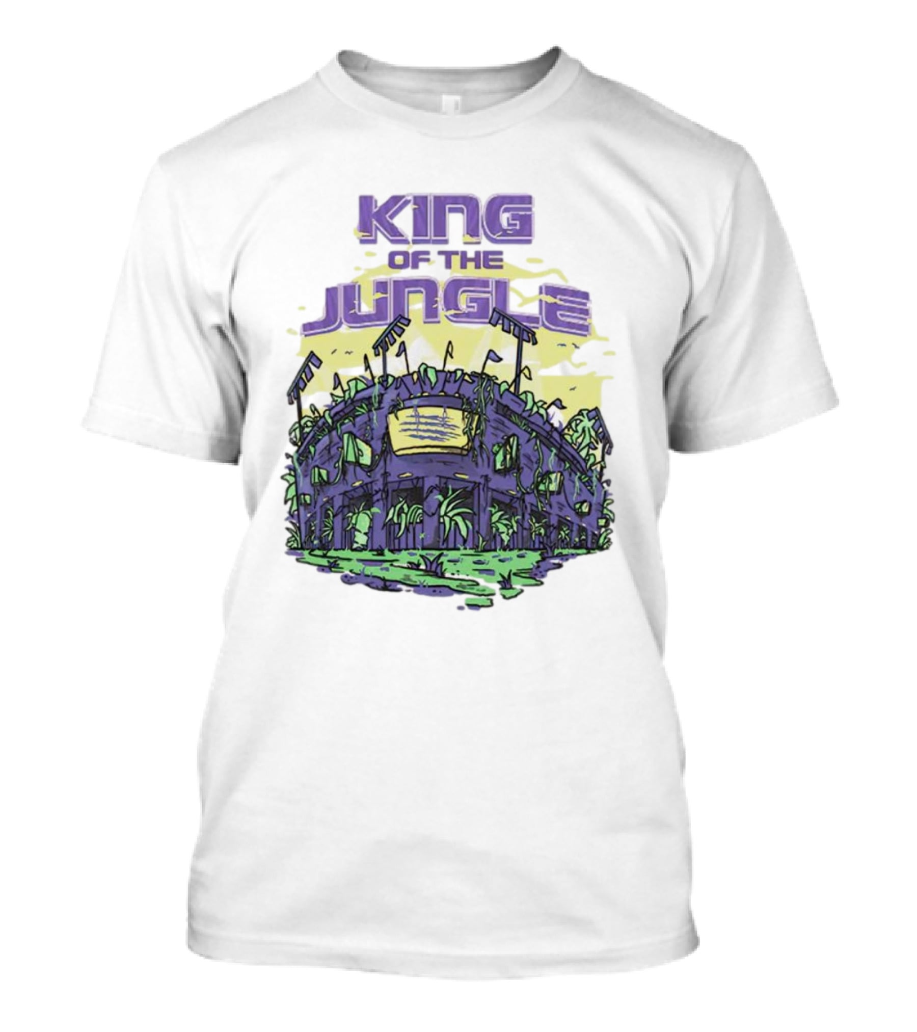 Los Angeles Lakers King Of The Jungle Stadium Scene T-Shirt
