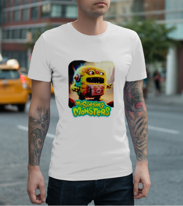 My Singing Monsters Colorful Furry Creature With Camera T-Shirt
