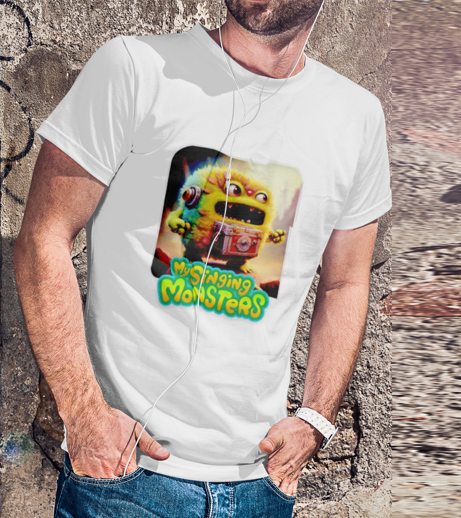 My Singing Monsters Colorful Furry Creature With Camera T-Shirt