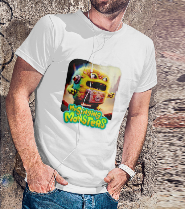 My Singing Monsters Colorful Furry Creature With Camera T-Shirt
