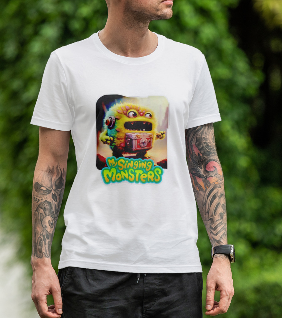 My Singing Monsters Colorful Furry Creature With Camera T-Shirt