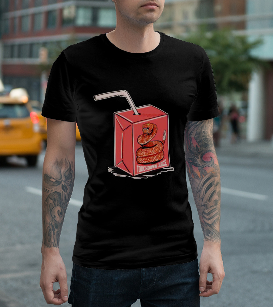 Touchdown Juice Snake Box with Red Juice Carton and Straw T-Shirt