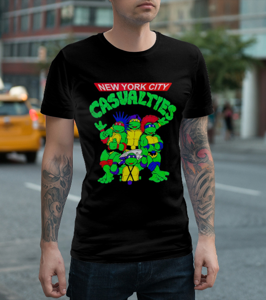 New York City The Casualties Ninja Turtles Crossover T-Shirt