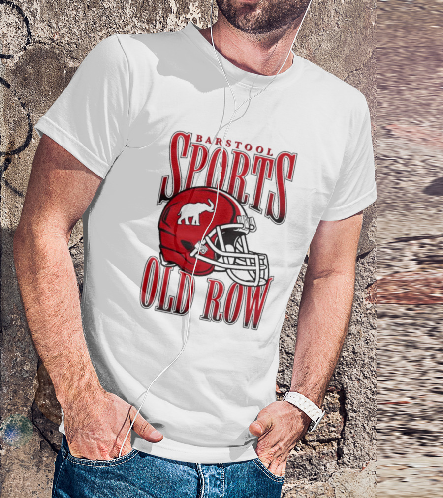 Old Row Elephant Football Helmet T-Shirt