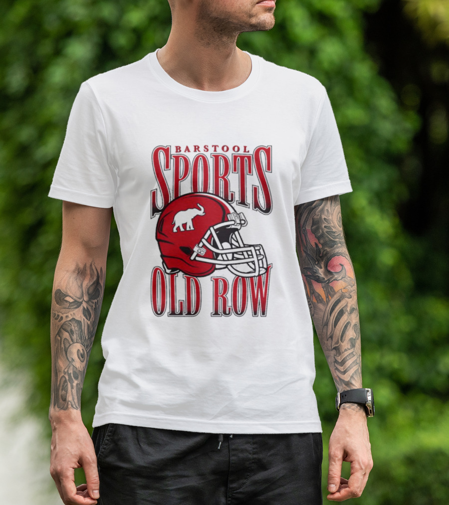 Old Row Elephant Football Helmet T-Shirt
