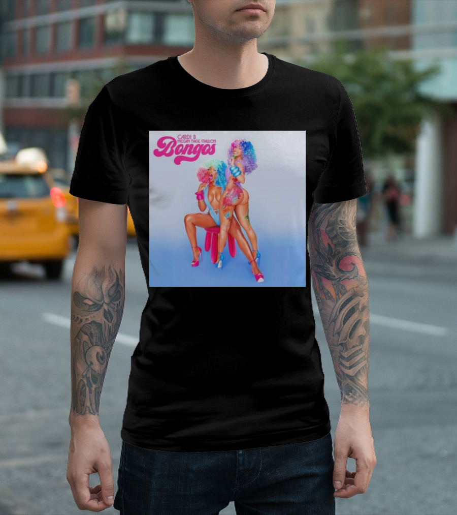 Cardi B Megan Thee Stallion Bongos Colorful T-Shirt