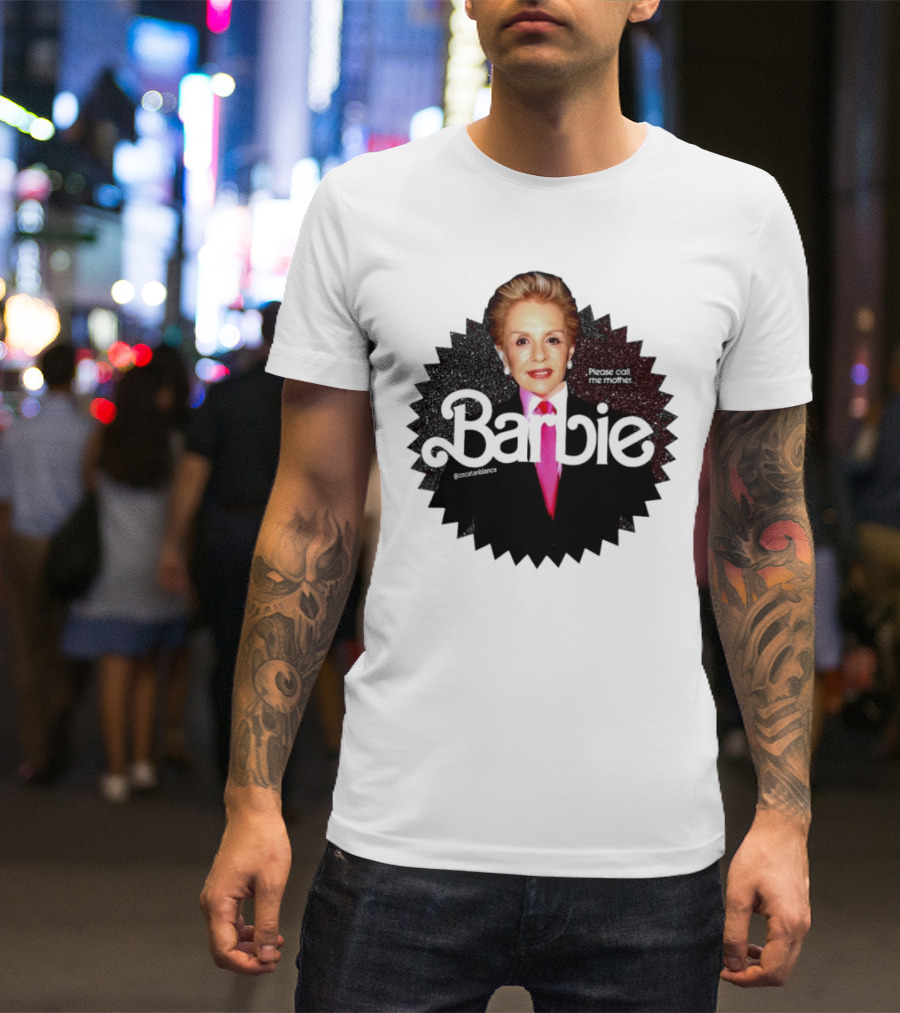 Please Call Me Mother Barbie Black Starburst T-Shirt