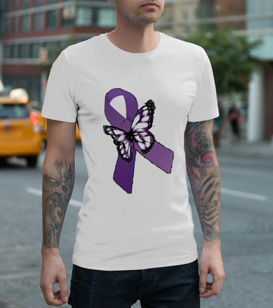 International Overdose Awareness Day Purple Butterfly T-Shirt