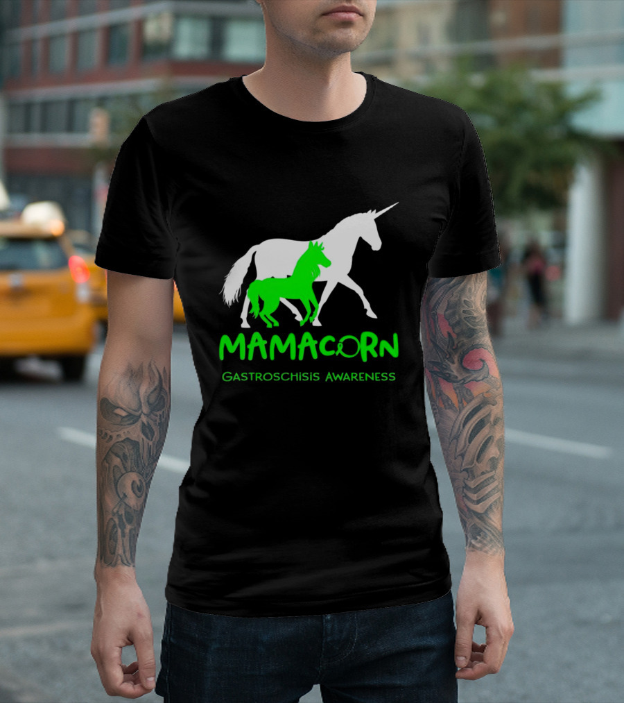 Mamacorn Gastroschisis Awareness Unicorn Mother And Foal T-Shirt
