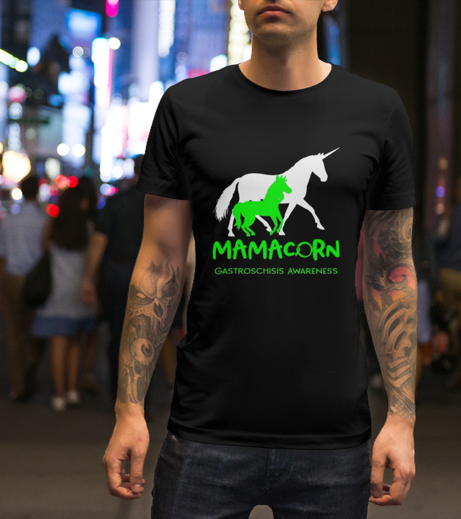 Mamacorn Gastroschisis Awareness Unicorn Mother And Foal T-Shirt