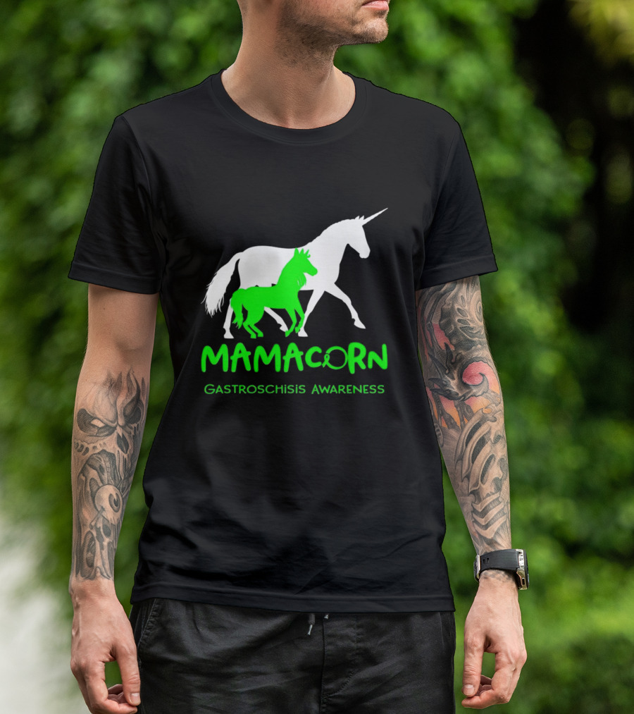 Mamacorn Gastroschisis Awareness Unicorn Mother And Foal T-Shirt