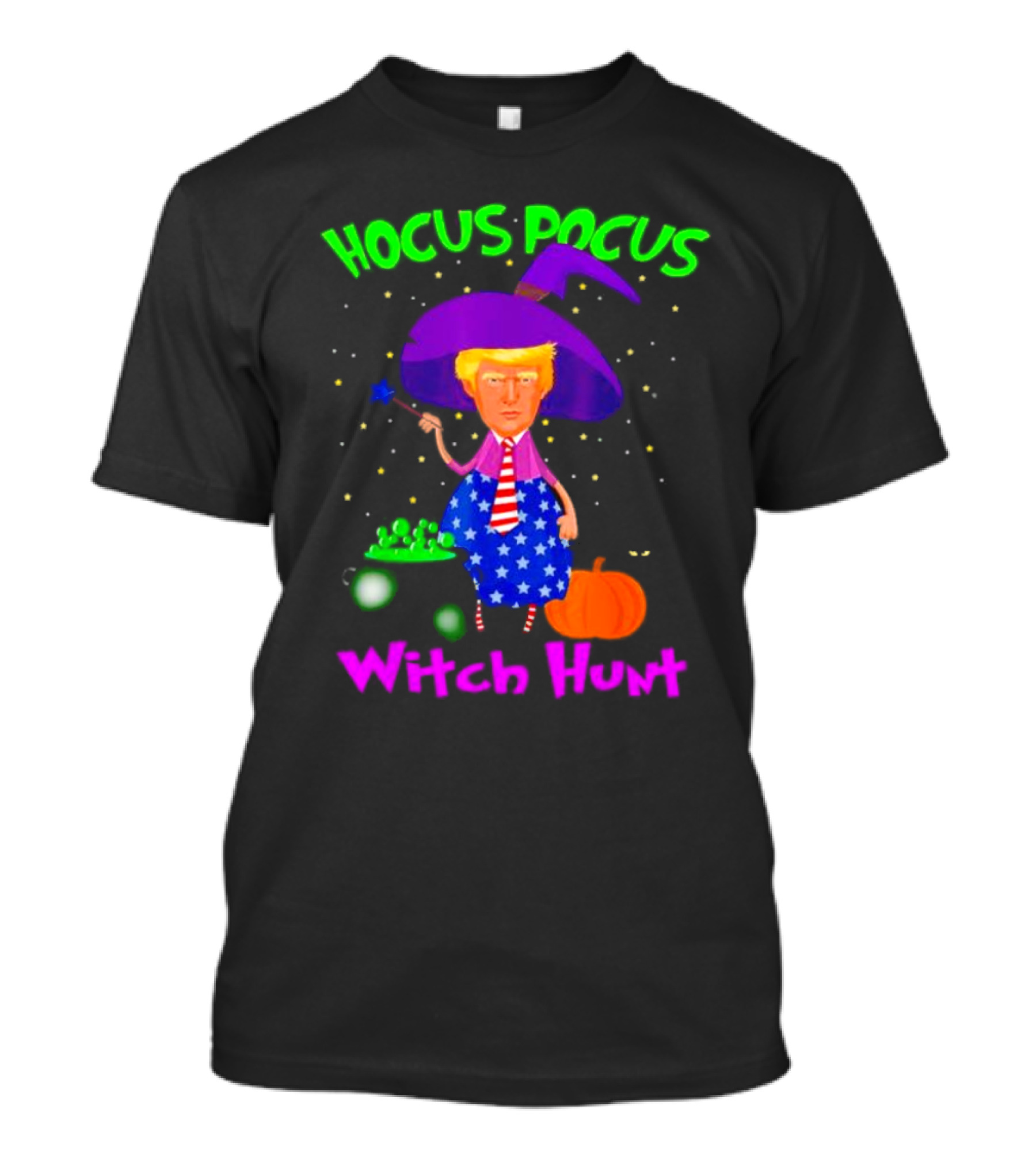 Hocus Pocus Trump Witch Hunt Halloween Trick Treat T-Shirt
