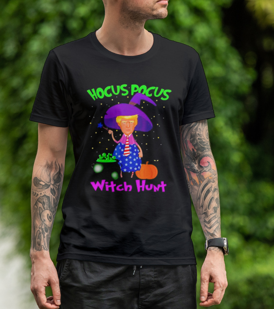 Hocus Pocus Trump Witch Hunt Halloween Trick Treat T-Shirt