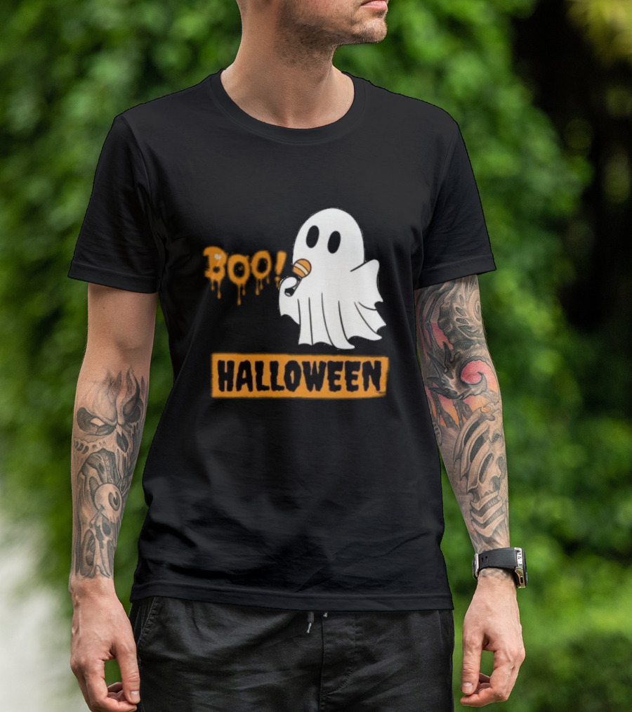 Happy Halloween Boo Cute Singing Ghost Halloween T-Shirt
