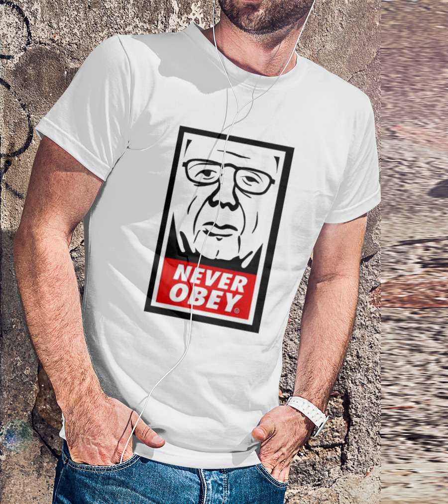 Never Obey Large Graphic Face T-Shirt