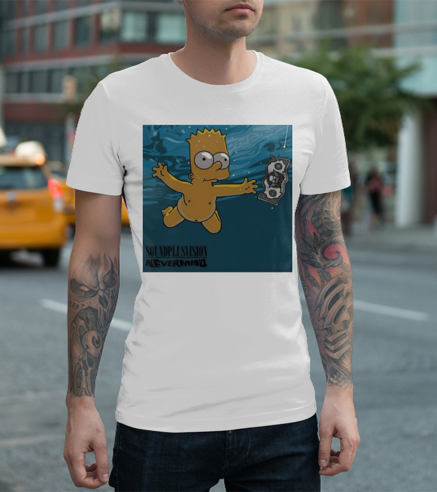 Bart Simpson Soundplus Vision Nevermind Underwater Dollar T-Shirt