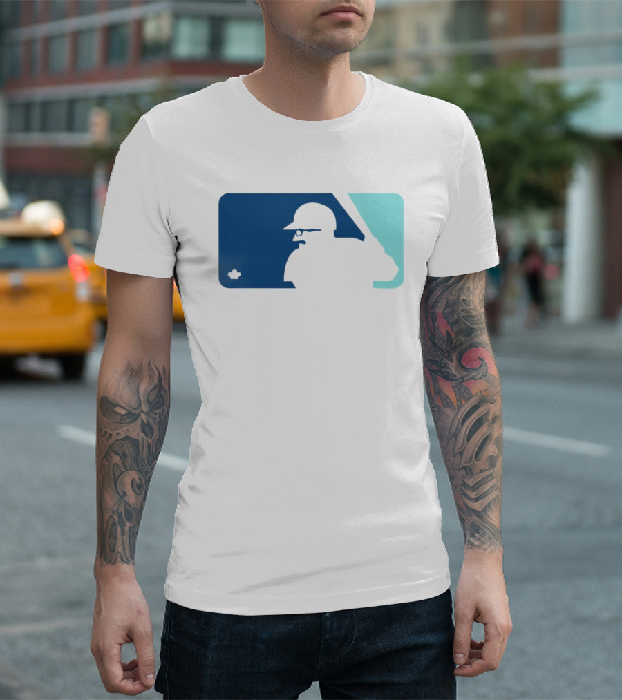 Ben Wagner Schneider Stache Baseball Logo with Batter T-Shirt