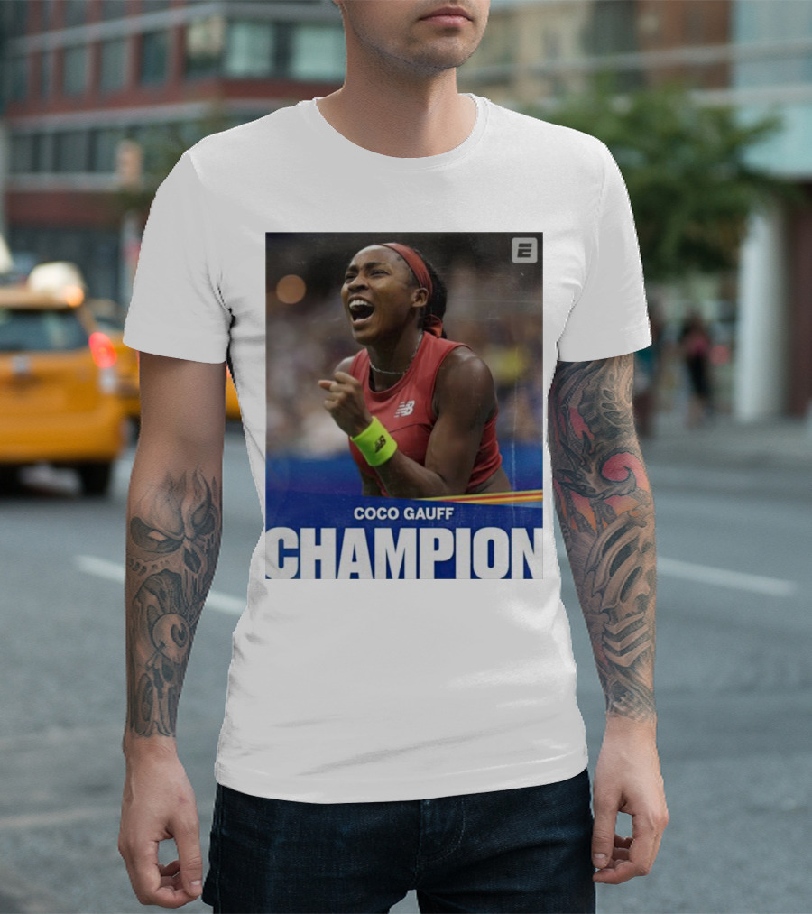 Coco Gauff Champion ESPN Tennis Icon Determination T-Shirt