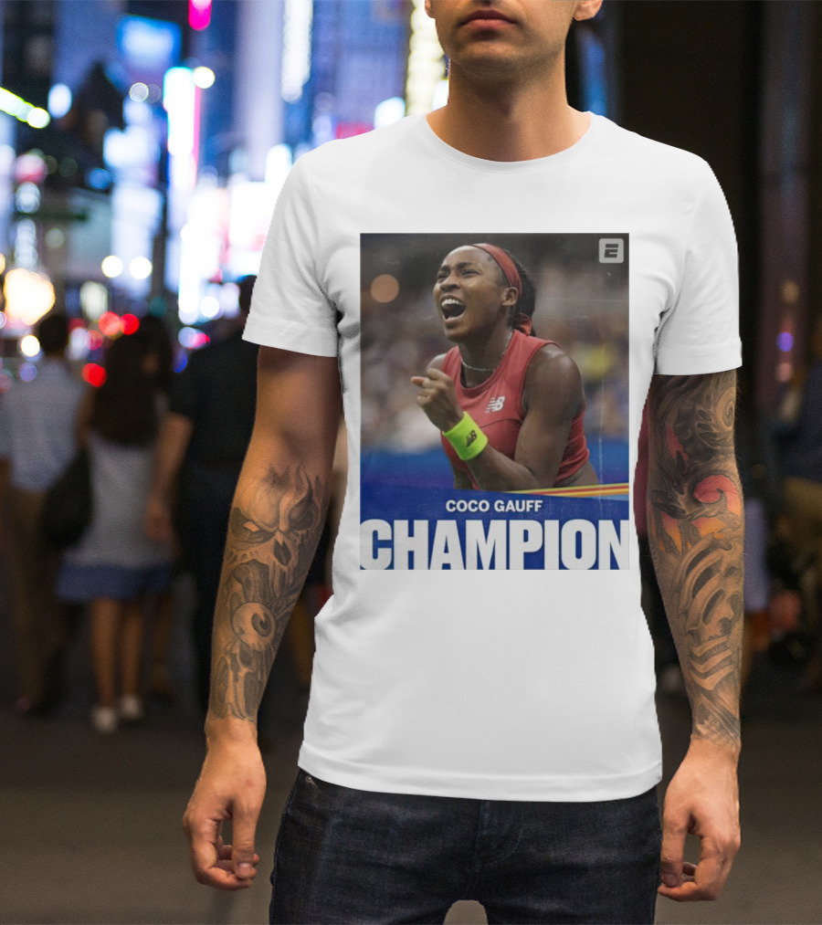 Coco Gauff Champion ESPN Tennis Icon Determination T-Shirt