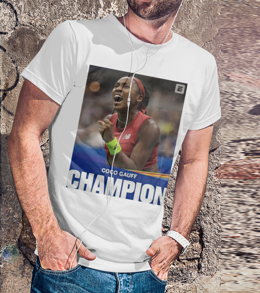Coco Gauff Champion ESPN Tennis Icon Determination T-Shirt