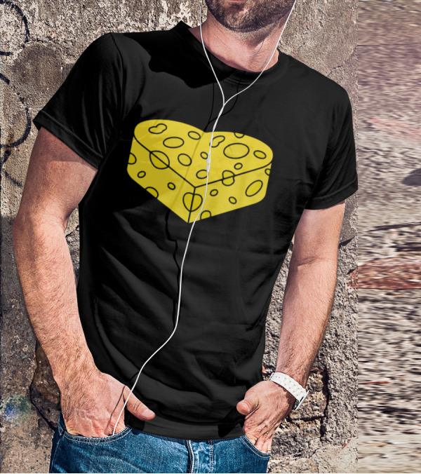 Cheesehead Love Heart-Shaped Cheese Block T-Shirt