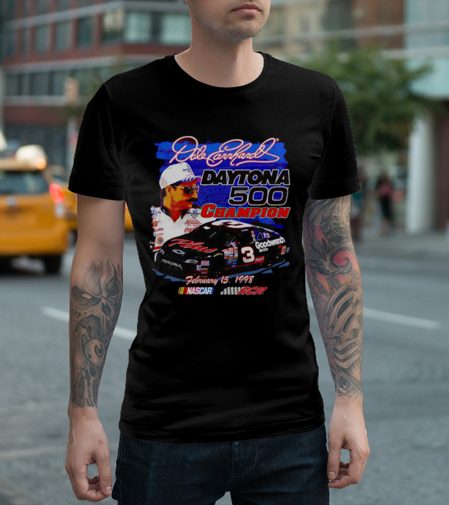 Dale Earnhardt Daytona 500 Champion February 15 1998 NASCAR RCR T-Shirt