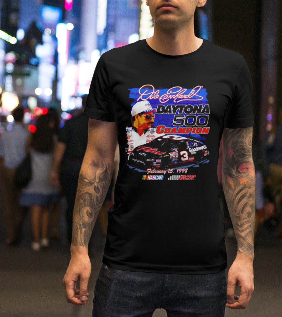 Dale Earnhardt Daytona 500 Champion February 15 1998 NASCAR RCR T-Shirt