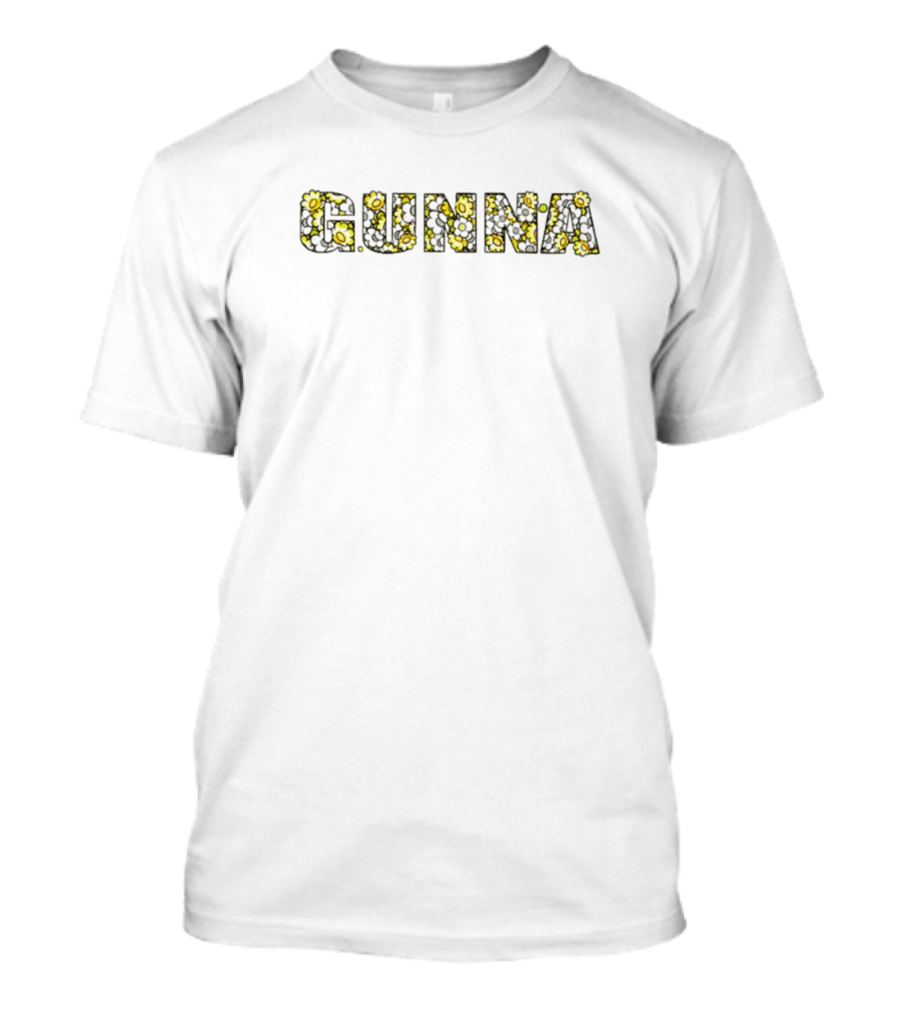 Gunna Floral Text Design Wun Night Only T-Shirt