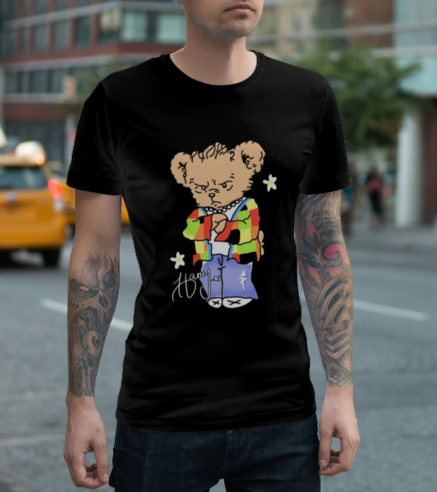 Teddy Bear Harry With Colorful Jacket And Signature T-Shirt