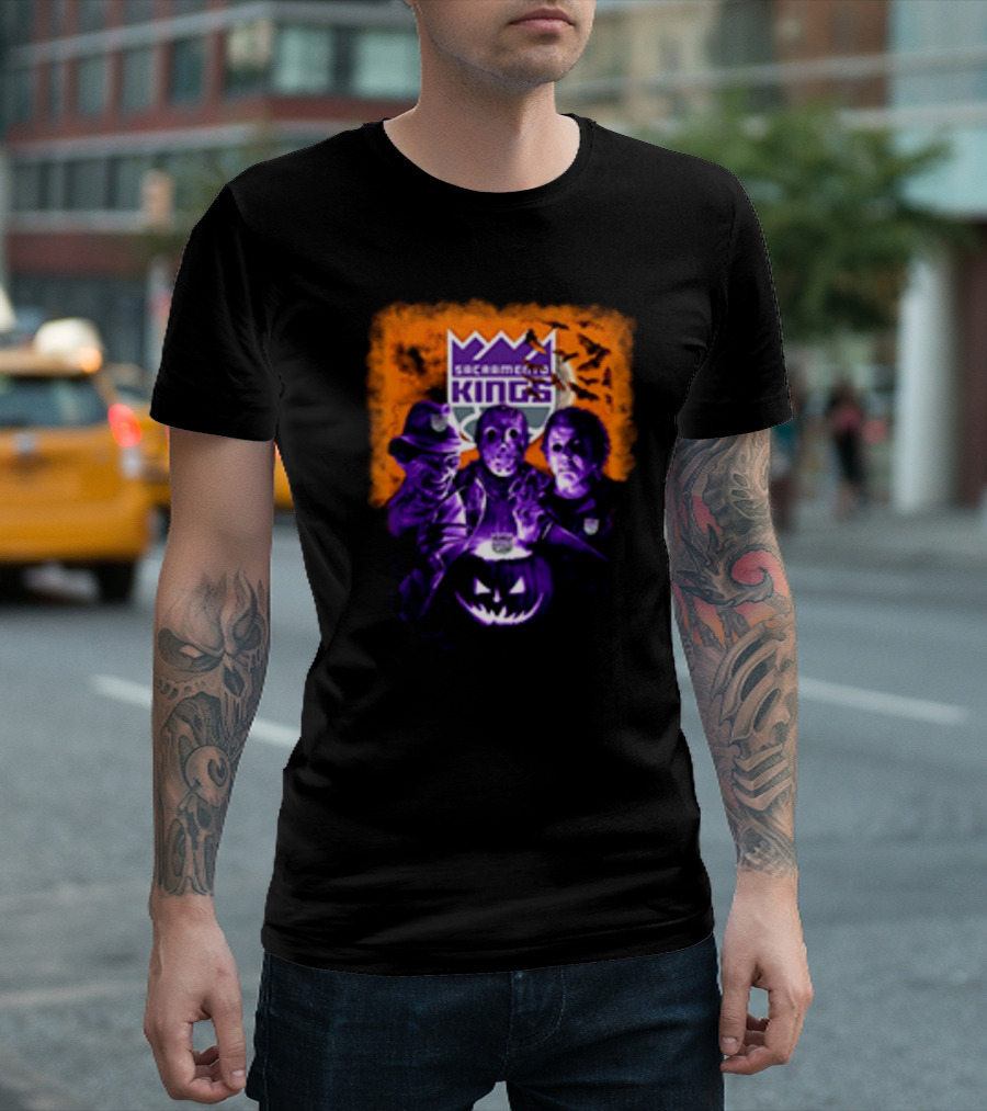 Freddy Krueger Jason Voorhees Michael Myers Sacramento Kings Halloween Horror Movies T-Shirt