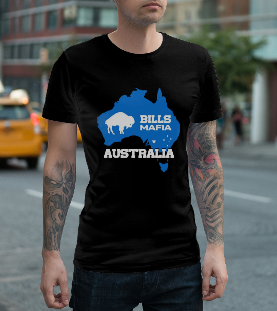 Bills Mafia Australia Buffalo Map T-Shirt