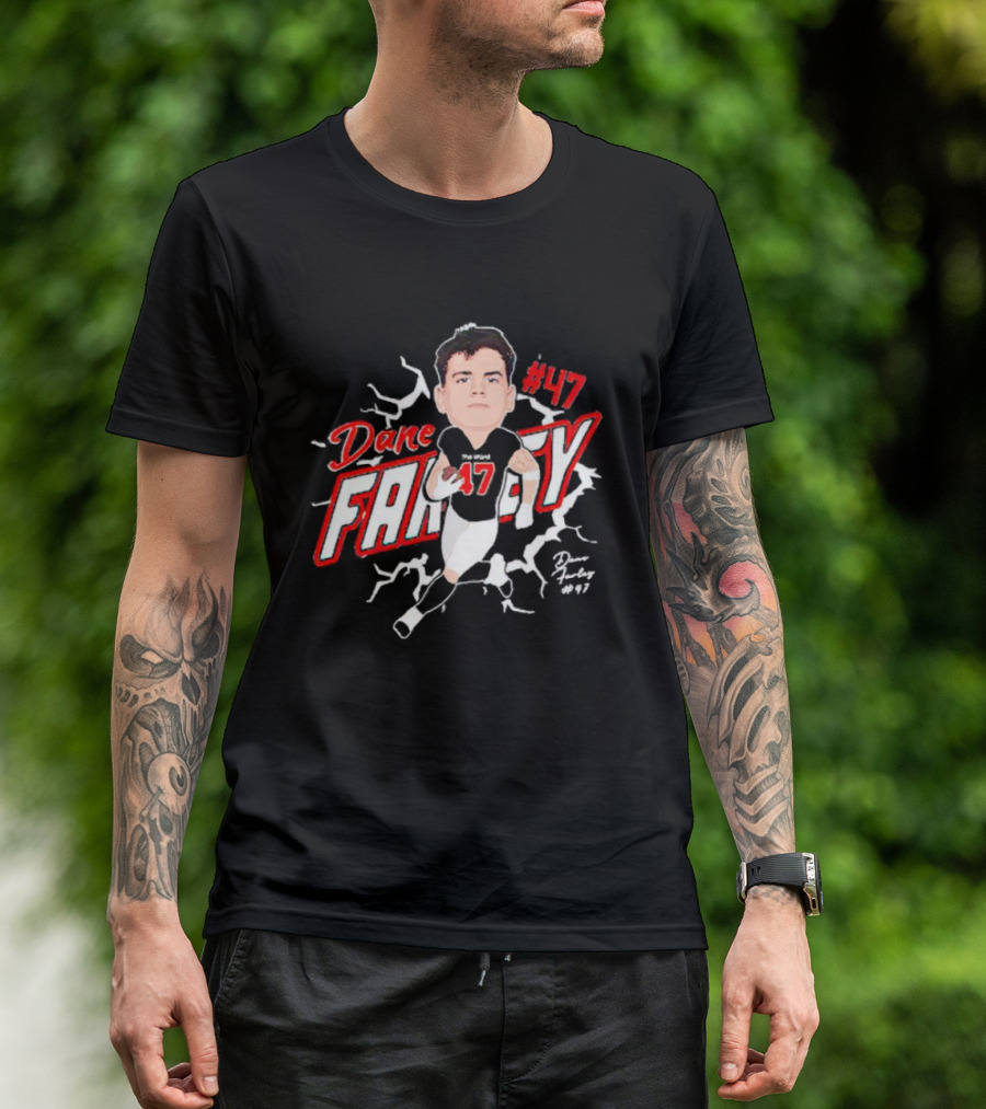 Dane Farley #47 The Undefeated Caricature Signature T-Shirt
