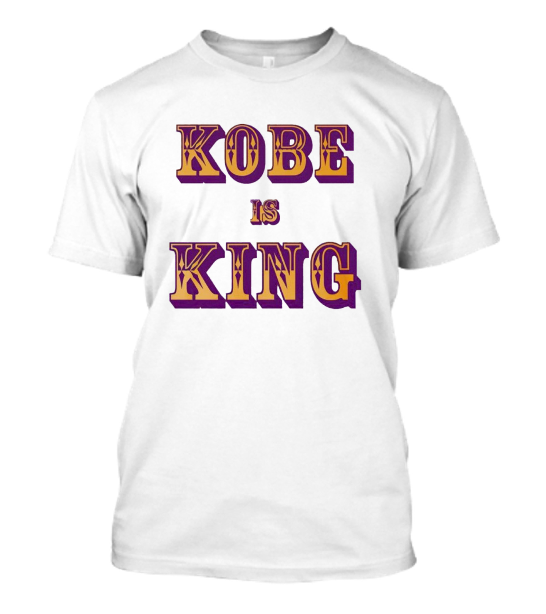 Kobe Is King Purple Gold Text T-Shirt