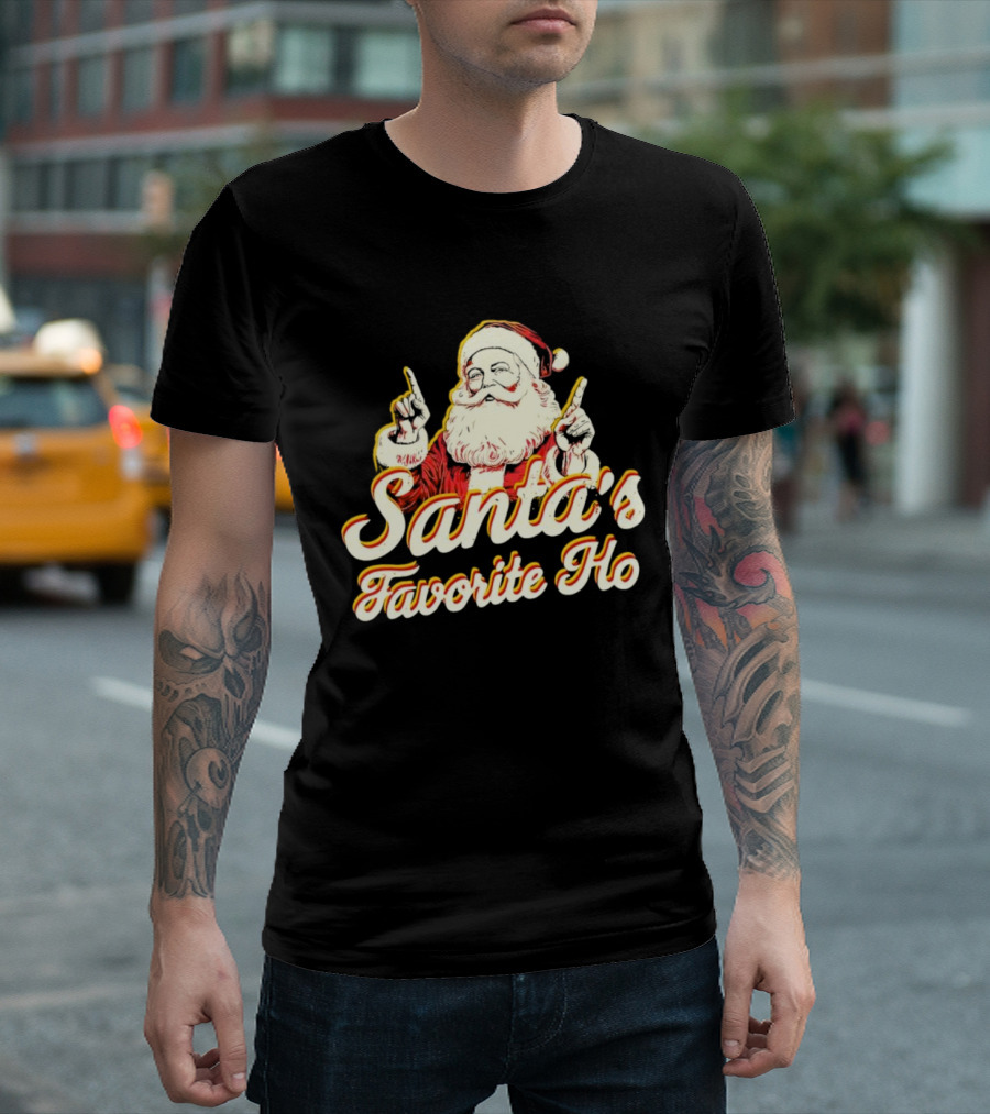 Santa’s Favorite Ho Santa Claus Retro T-Shirt