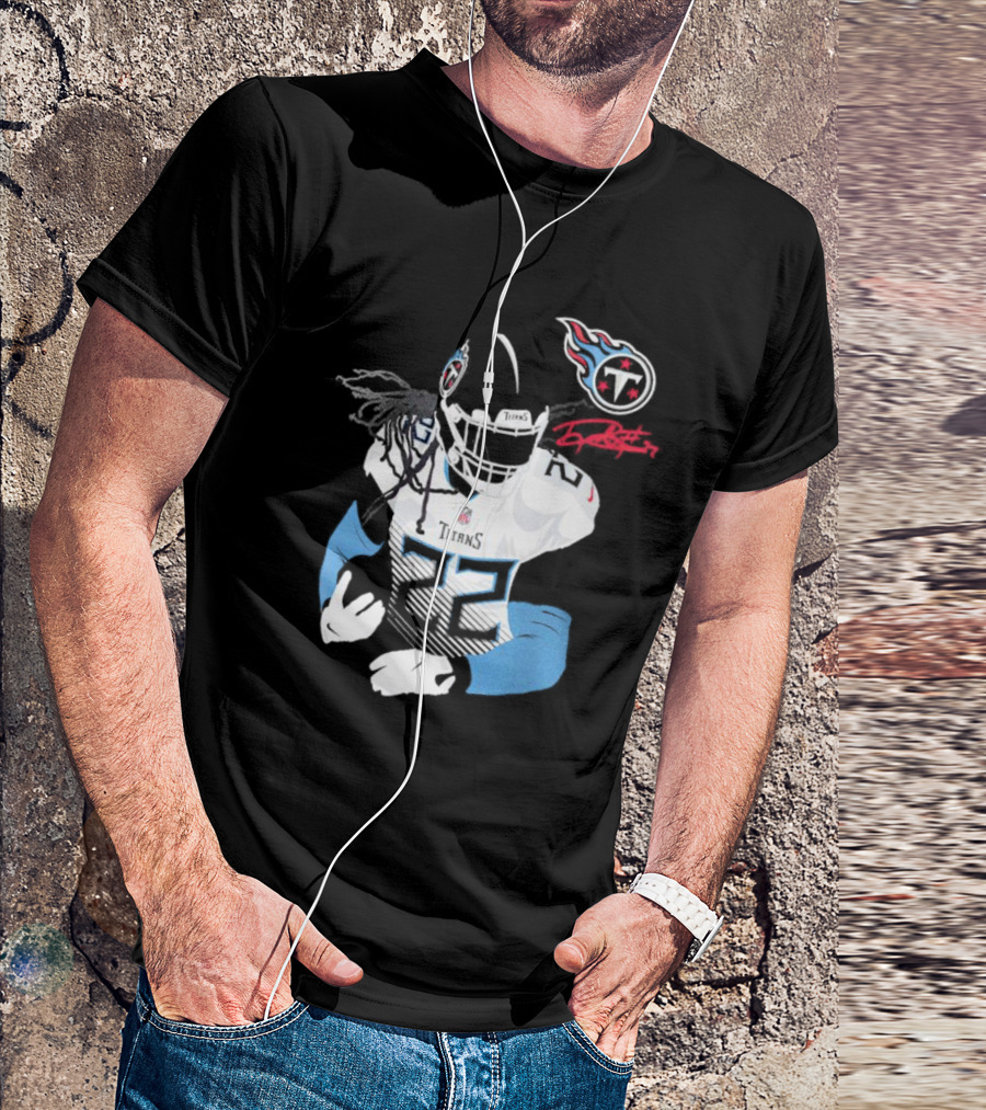 Tennessee Titans Derrick Henry 22 Signature NFL Football Player T-Shirt