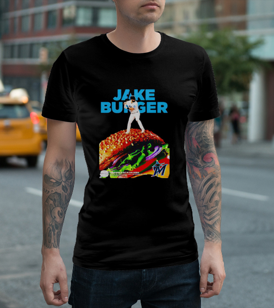 Jake Burger Miami Marlins Out Of This World T-Shirt