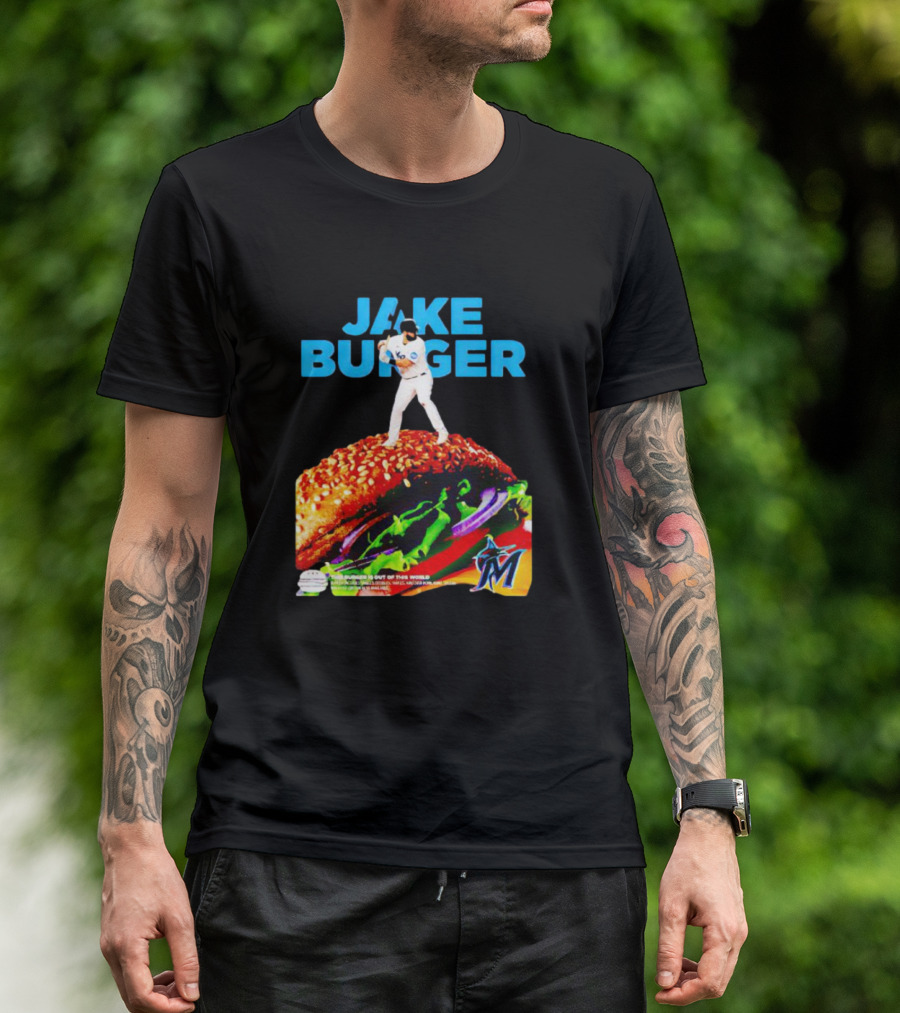 Jake Burger Miami Marlins Out Of This World T-Shirt