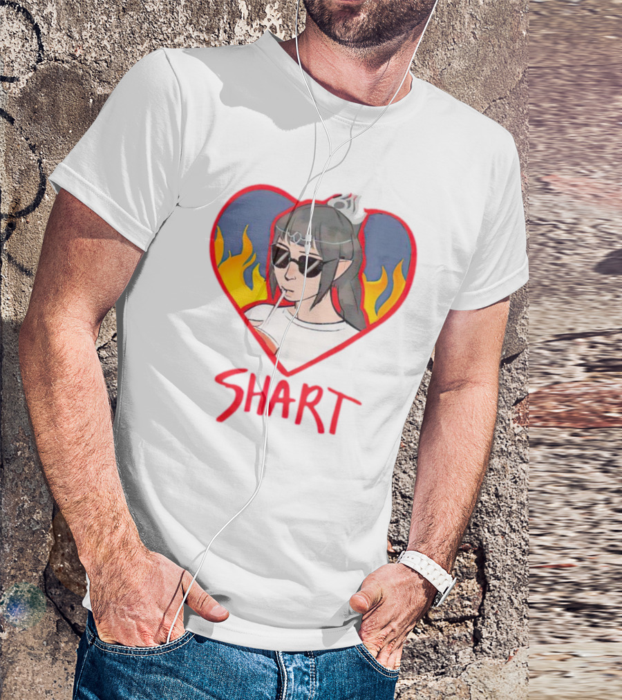Shart Heart Sunglasses Flame Princess T-Shirt