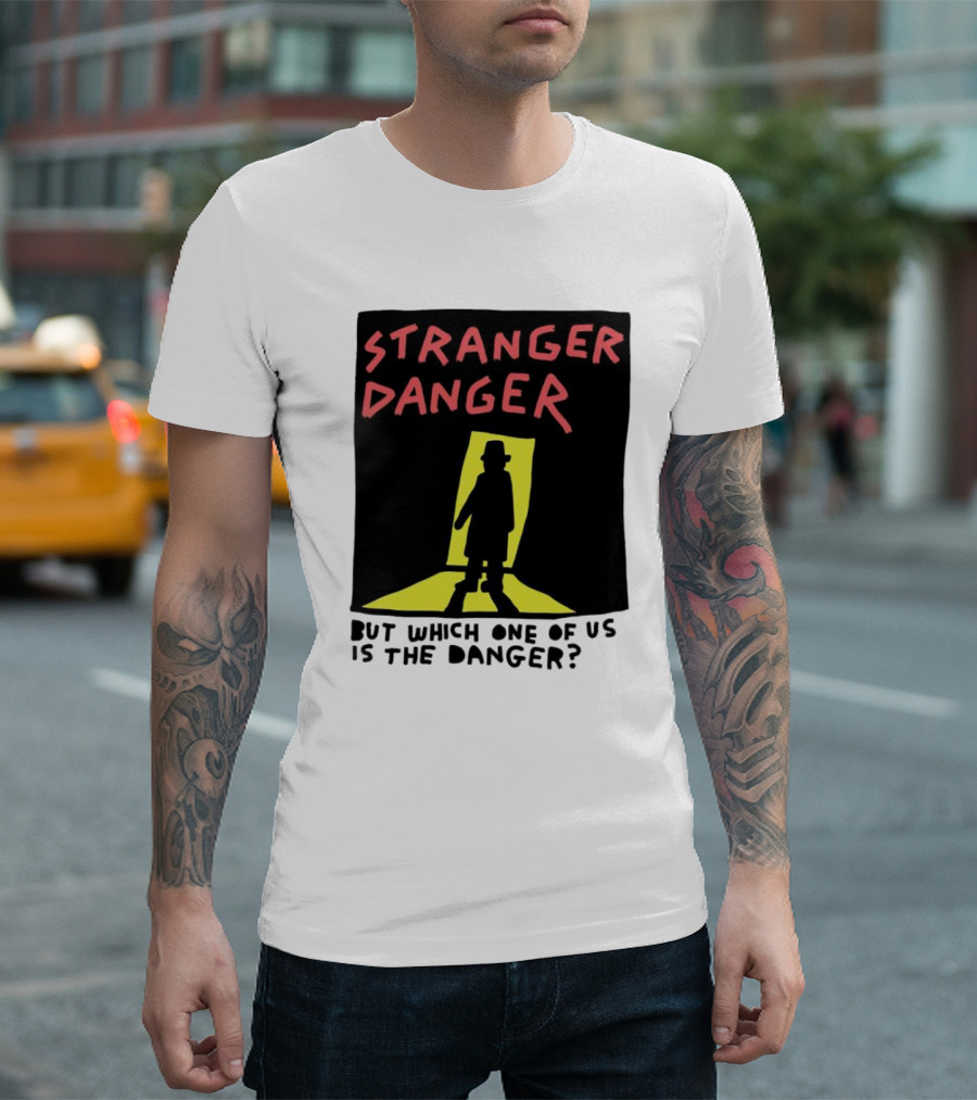 Stranger Danger Mystery Shadow in the Doorway T-Shirt