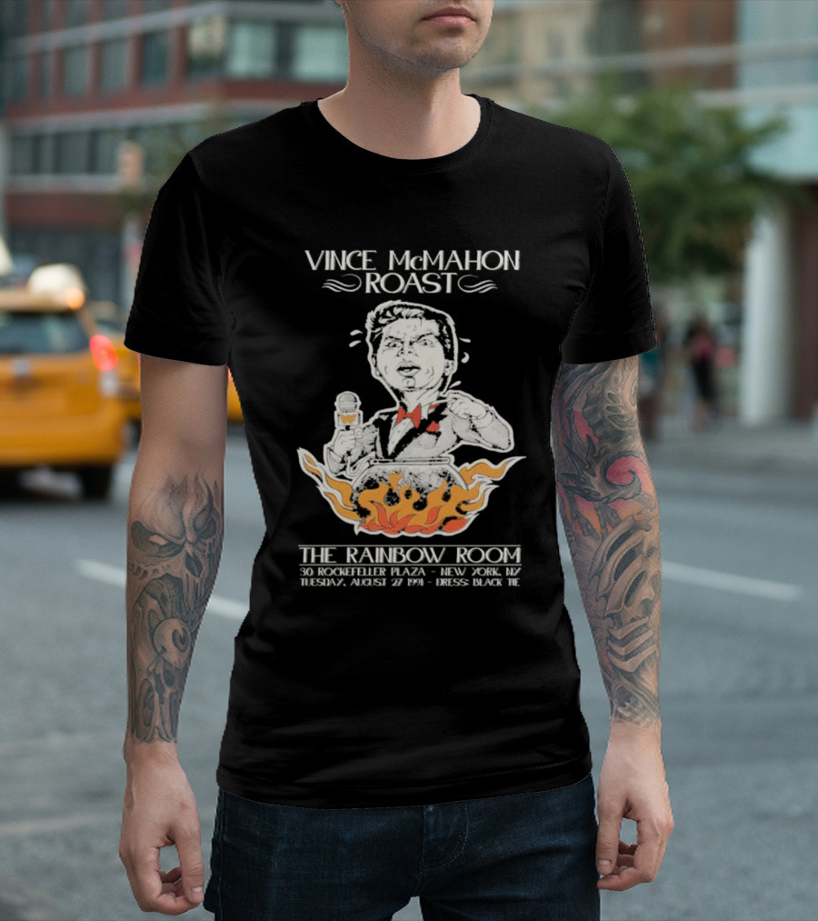 Vince McMahon Roast The Rainbow Room August 27 1974 New York Black Tie Event T-Shirt