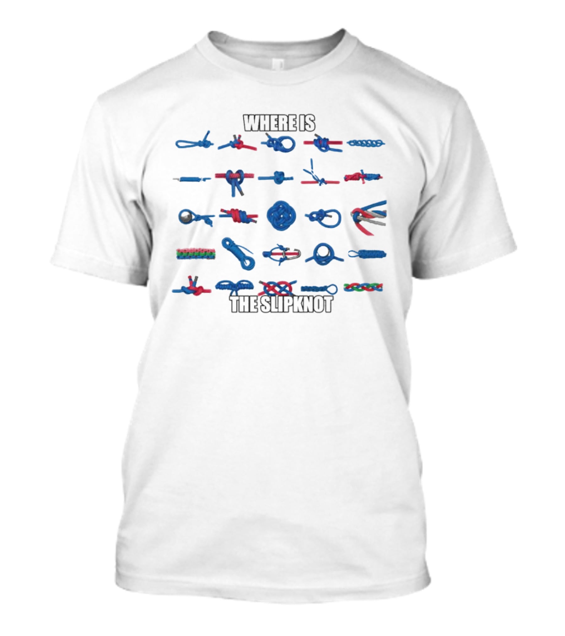 Slipknot Band Name With Diverse Knot T-Shirt