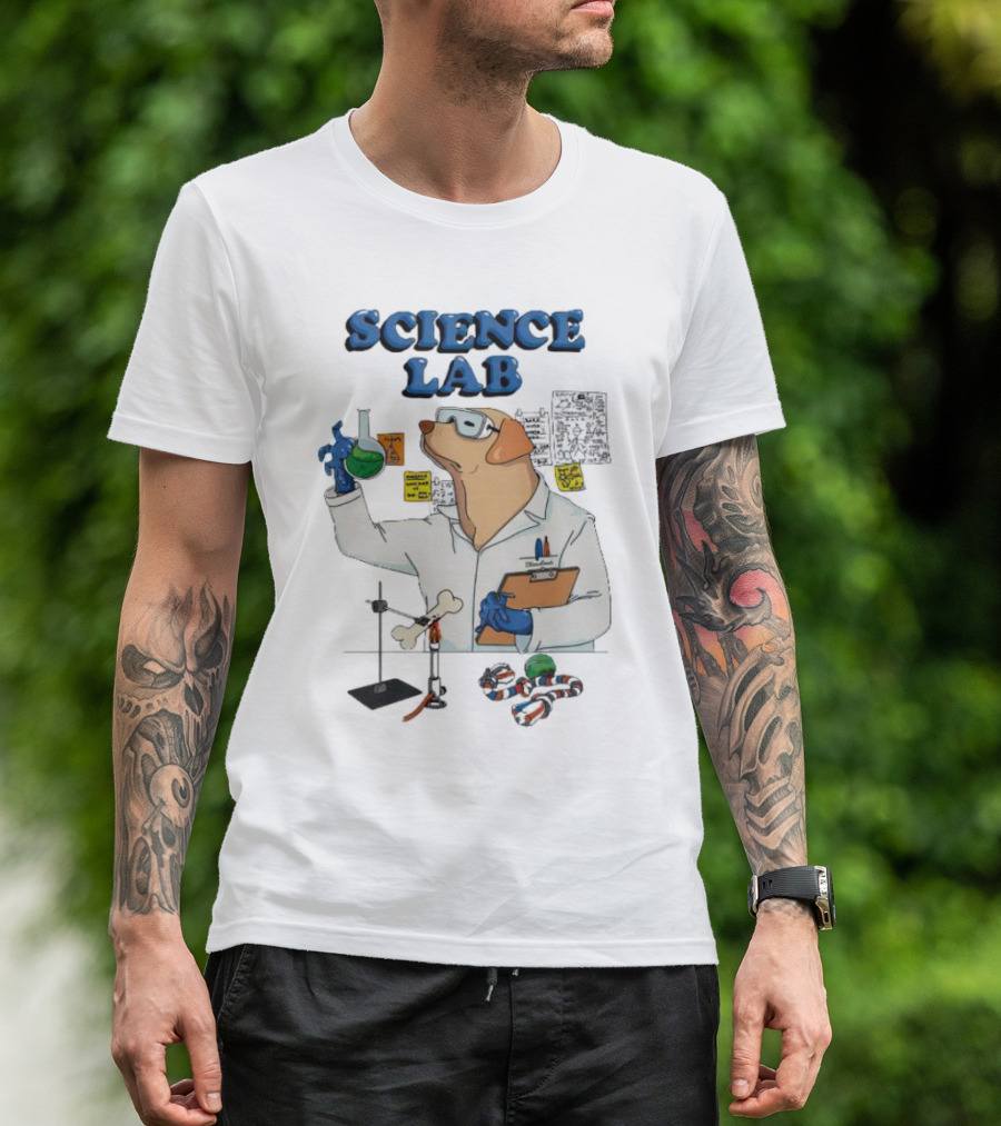 Science Lab Dog Chemistry Experiments T-Shirt