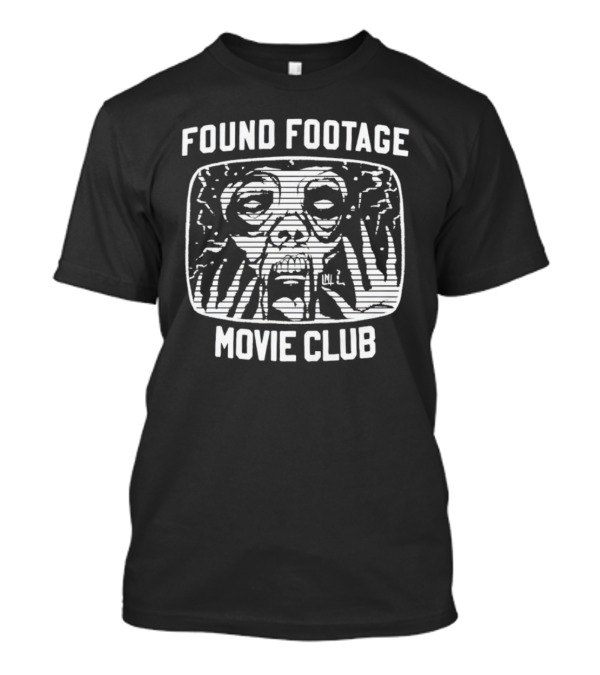 Found Footage Movie Club Distorted Creepy TV Screen Face T-Shirt