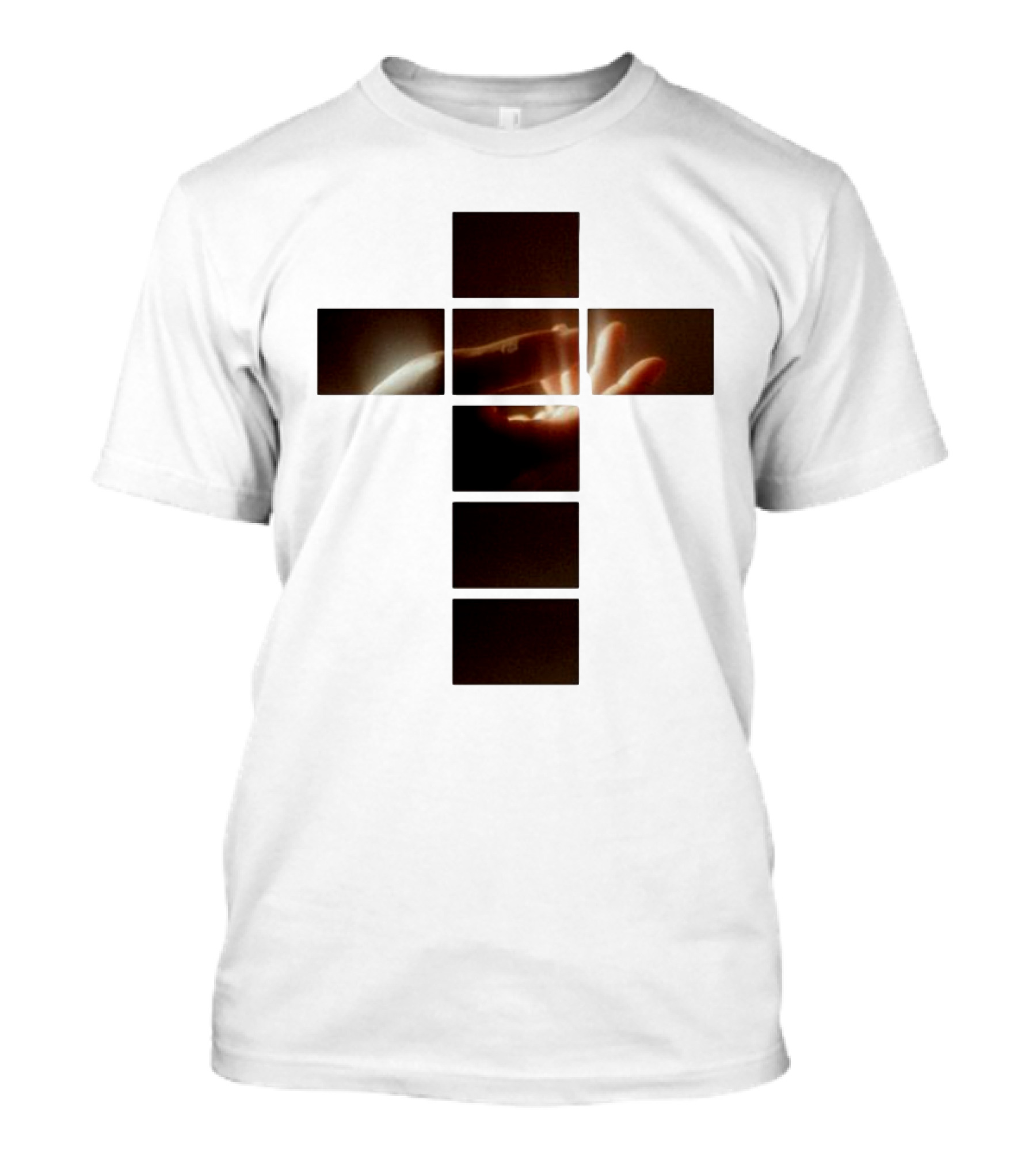 Daniel Caesar Superpowers World Tour Illuminated Hands Cross Formation T-Shirt