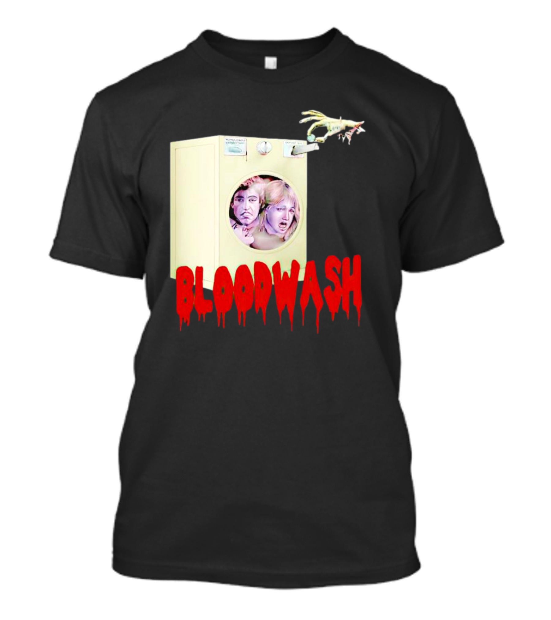 Bloodwash Haunted Laundromat Horror Washer Creature T-Shirt